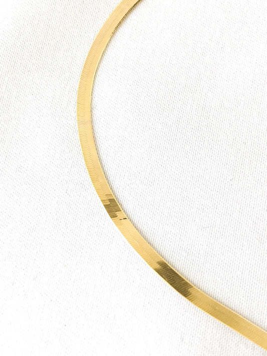 14K Yellow Gold Snake Chain, 17", 2mm, Simple Everyday Layering Chain Necklace