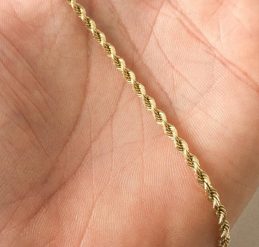 14K Michael Anthony Yellow Gold Rope Chain Necklace, 30", 3mm, 14 Grams, Elegant Classy Everyday Layering Chain Necklace