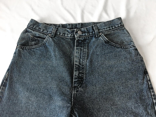 Vintage Lee Acid Dark Wash Straight Leg Tapered Denim Jeans, 29" x 32"