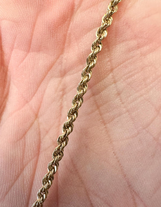 Vintage 14K Yellow Gold Chain, Roughly 20", Roughly 2mm, Simple Everyday Minimalist Unisex Chain Necklace