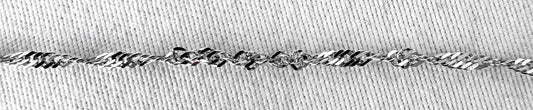 14K Italy White Gold Twisted Snake Chain Necklace, 18", Roughly 1mm Width, Dainty Simple Everyday Minimalist Chain Necklace