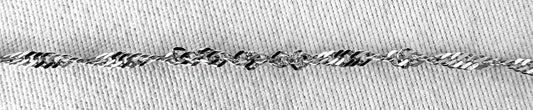 14K Italy White Gold Twisted Snake Chain Necklace, 18", Roughly 1mm Width, Dainty Simple Everyday Minimalist Chain Necklace