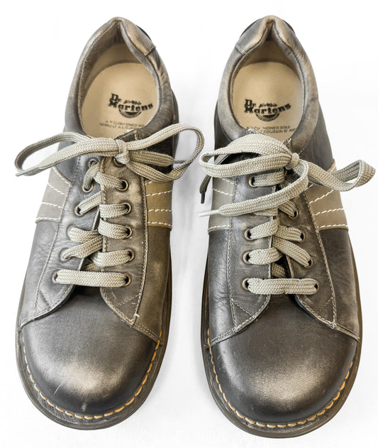 Dr. Martens Distressed Taupe Leather Lace Up Oxford Loafers, Men's Sz. 8, Approx. Women's 9.5, Style 2B24