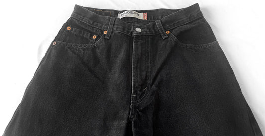 Vintage Levis 550 Black Relaxed Fit Unisex Jeans, Sz. 29" x 31"