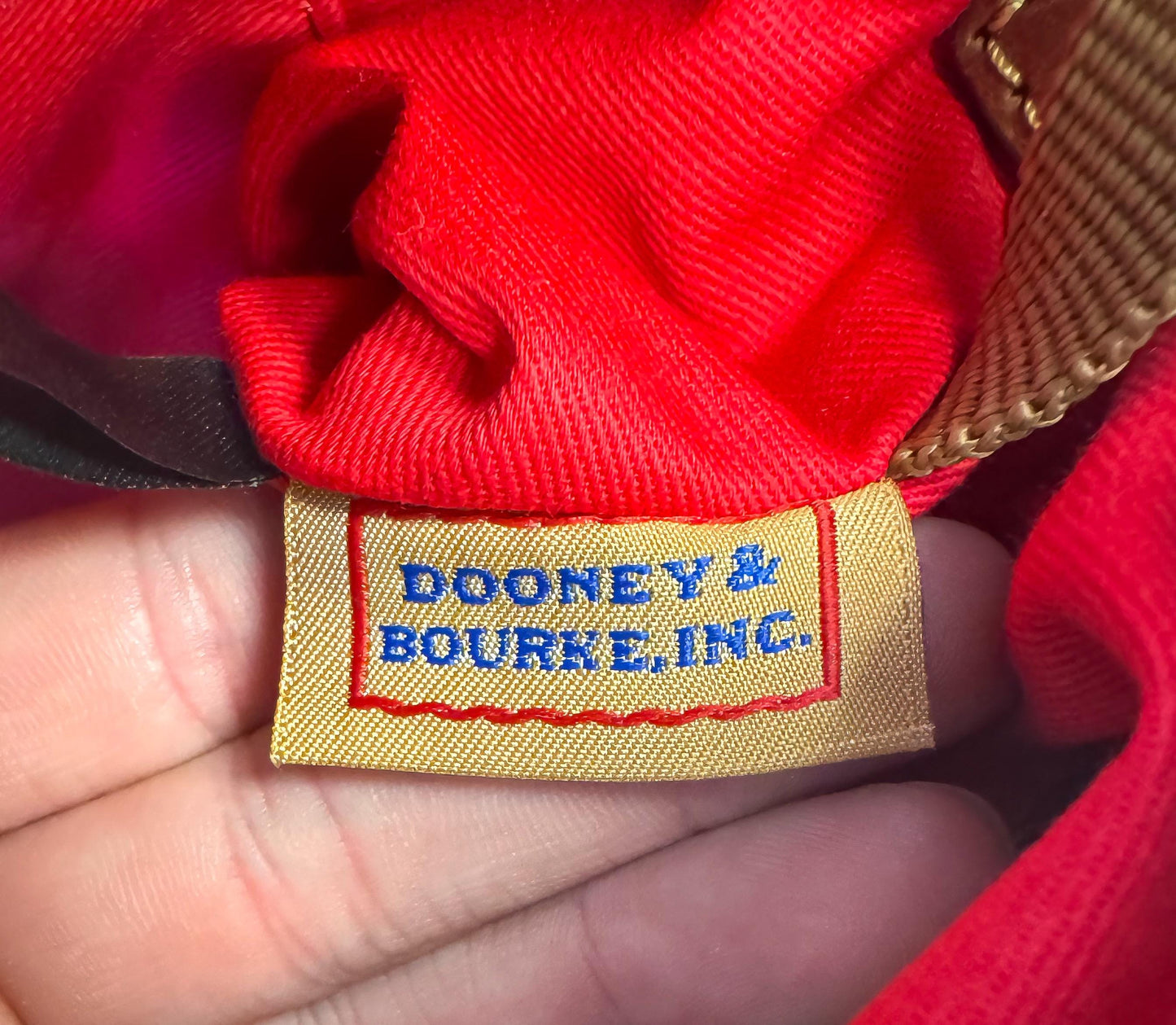 Vintage Dooney and Bourke Florentine Bristol Natural Brown Top Handle Satchel Bag