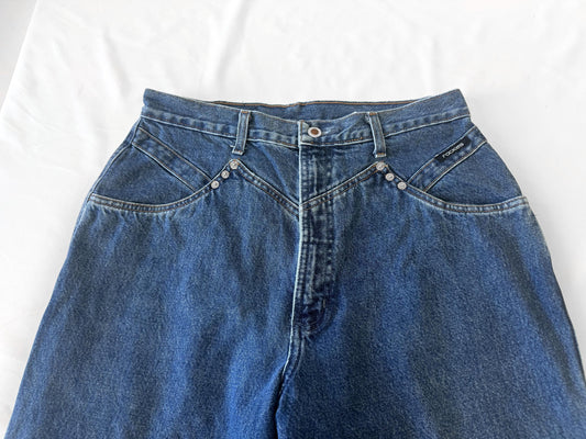 Vintage Rockies Medium Wash High Rise Tapered Jeans, Sz. 31" x 36", Vintage Western Jeans