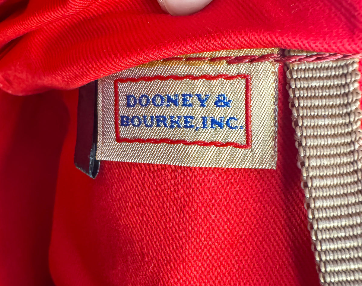 Dooney and Bourke Gray Pebbled Leather Dome Satchel Handbag