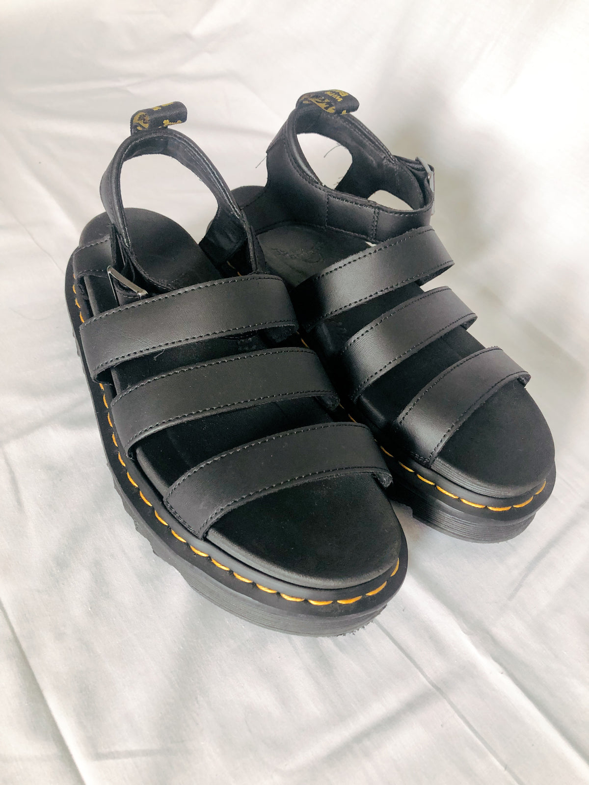 Dr. Martens Women's Blaire Hydro Leather Black Sandals