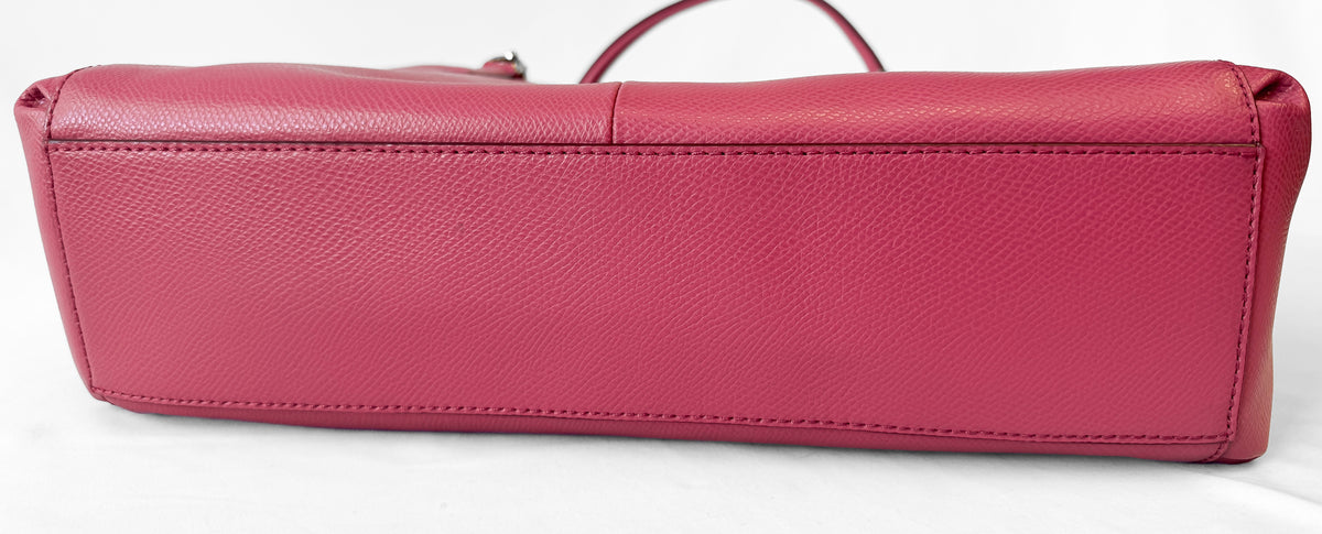Coach Christie Pink Large Leather Carryall Shoulder Tote Bag with Detachable Crossbody Strap, Style #34672