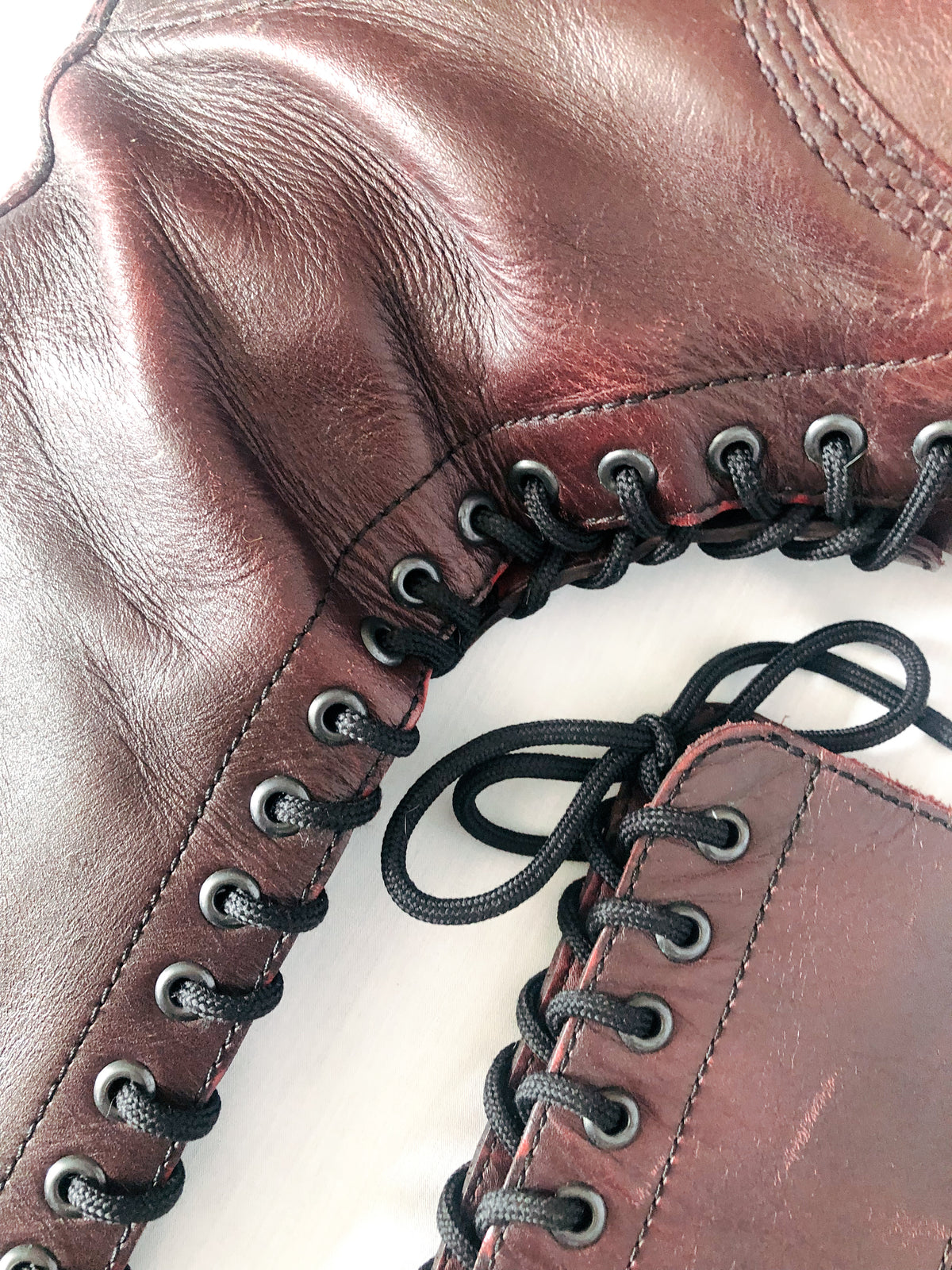 Dr. Martens Smooth Maroon  Leather 20-Eye Knee High Women's 11