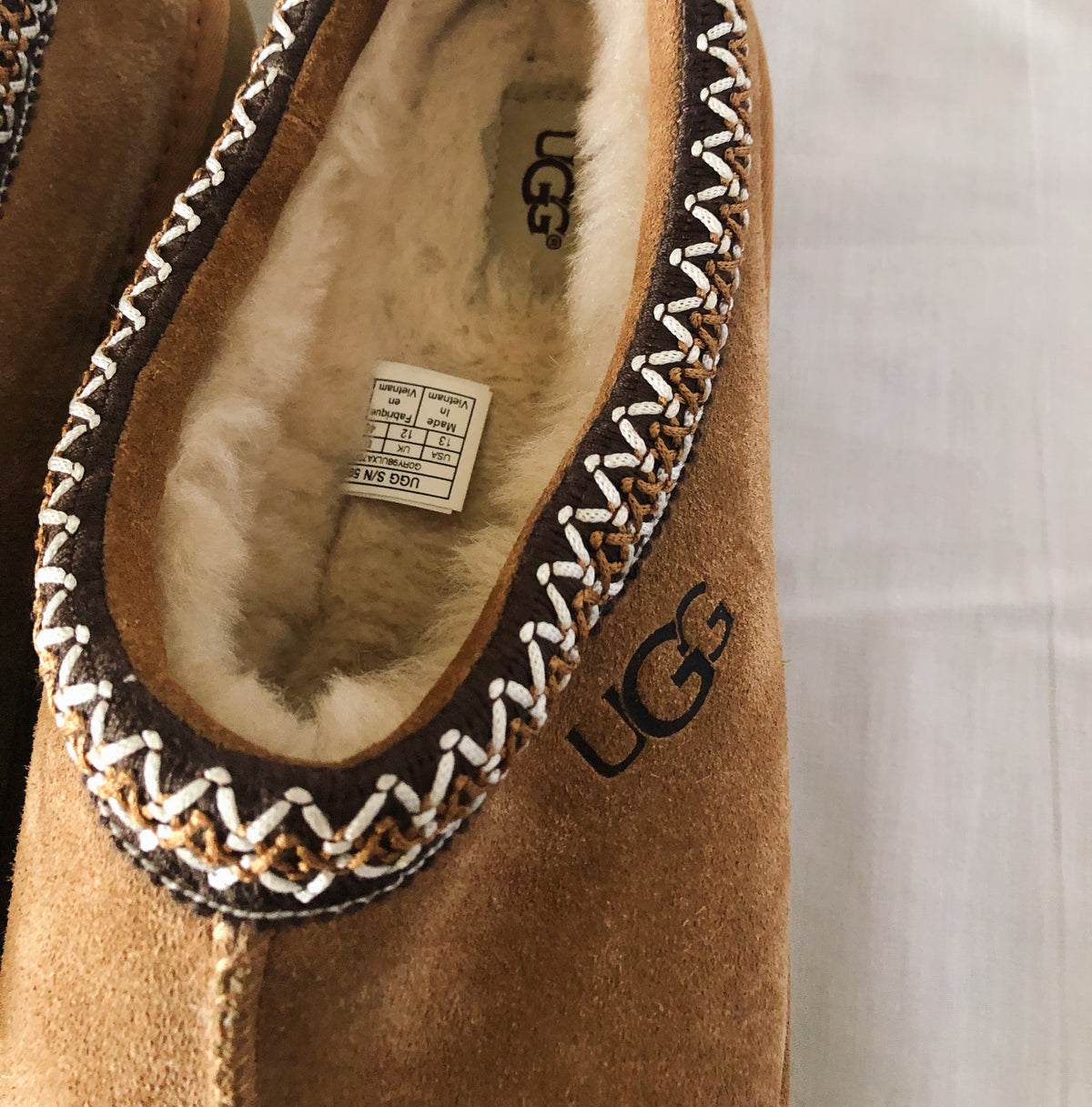 Men's UGG Tasman Slippers in Chestnut, Size 13