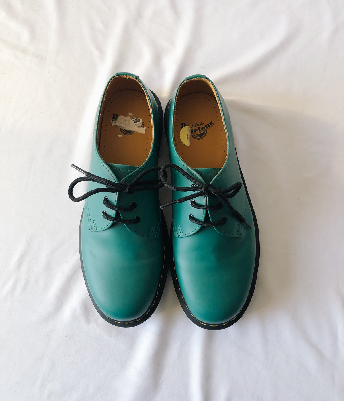 Dr. Martens Teal Green Smooth Leather Oxford Shoes, 9M / 10 L