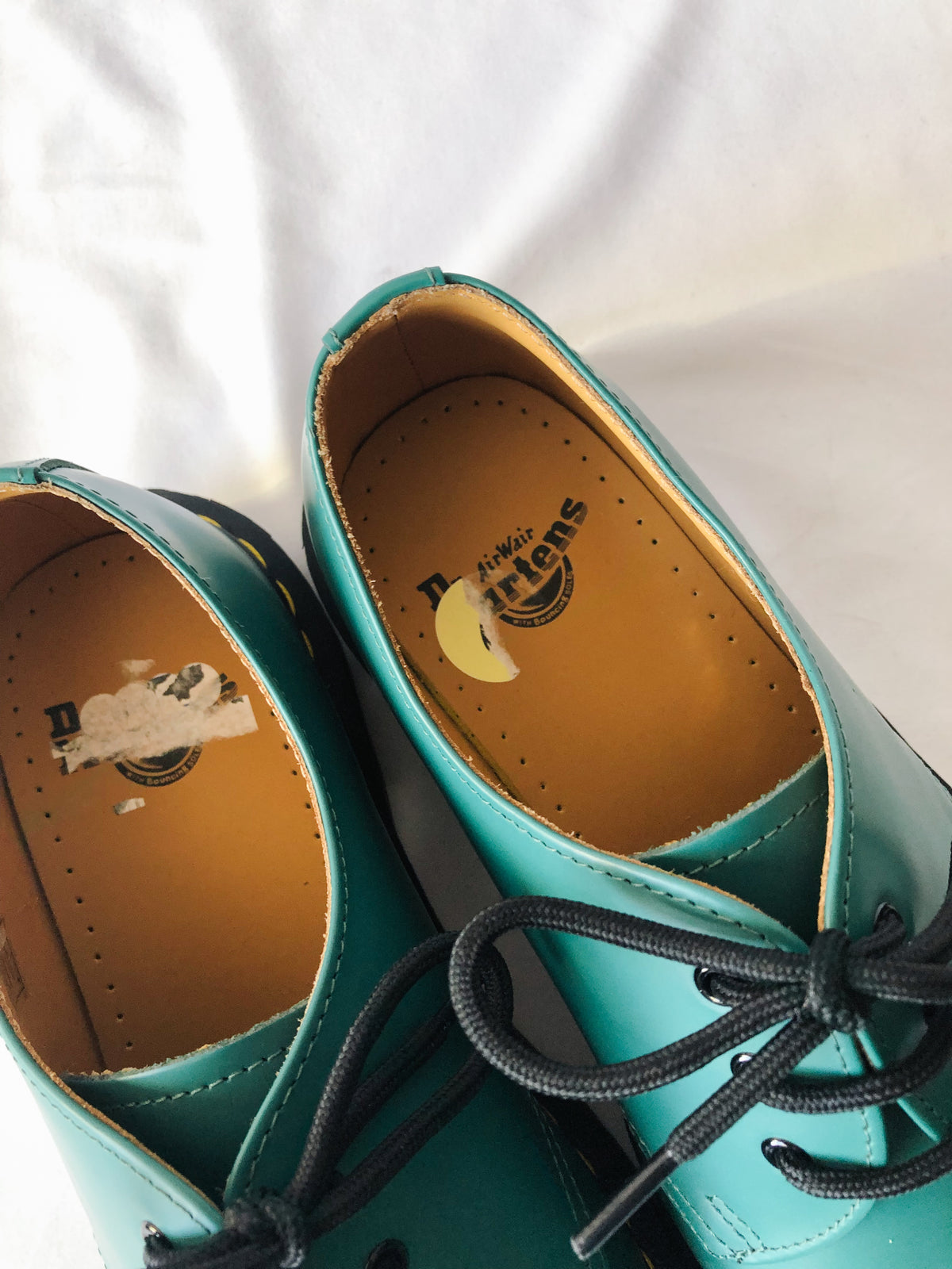 Dr. Martens Teal Green Smooth Leather Oxford Shoes, 9M / 10 L
