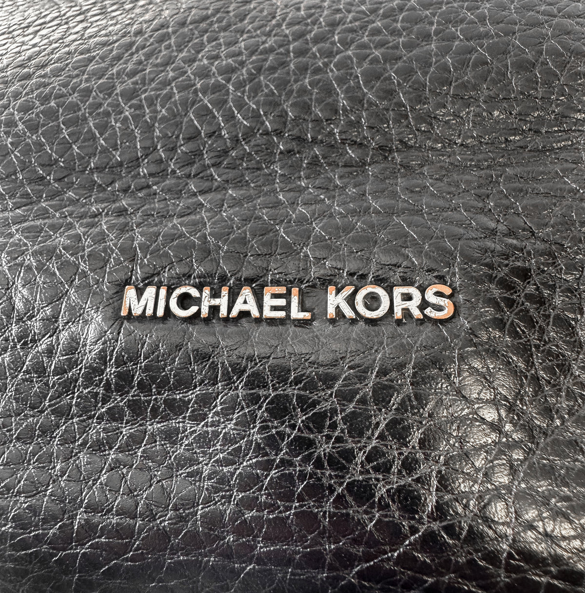 Michael Kors Black Pebbled Leather Slouchy Large Hobo Shoulder Bag
