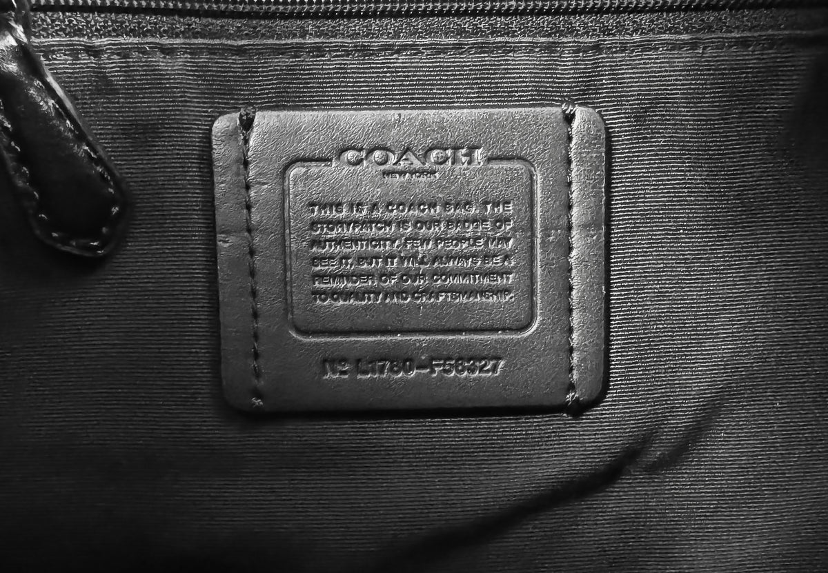 Coach East/West Signature Celeste Jacquard Dark Gray Hobo Shoulder Bag, Style #56327