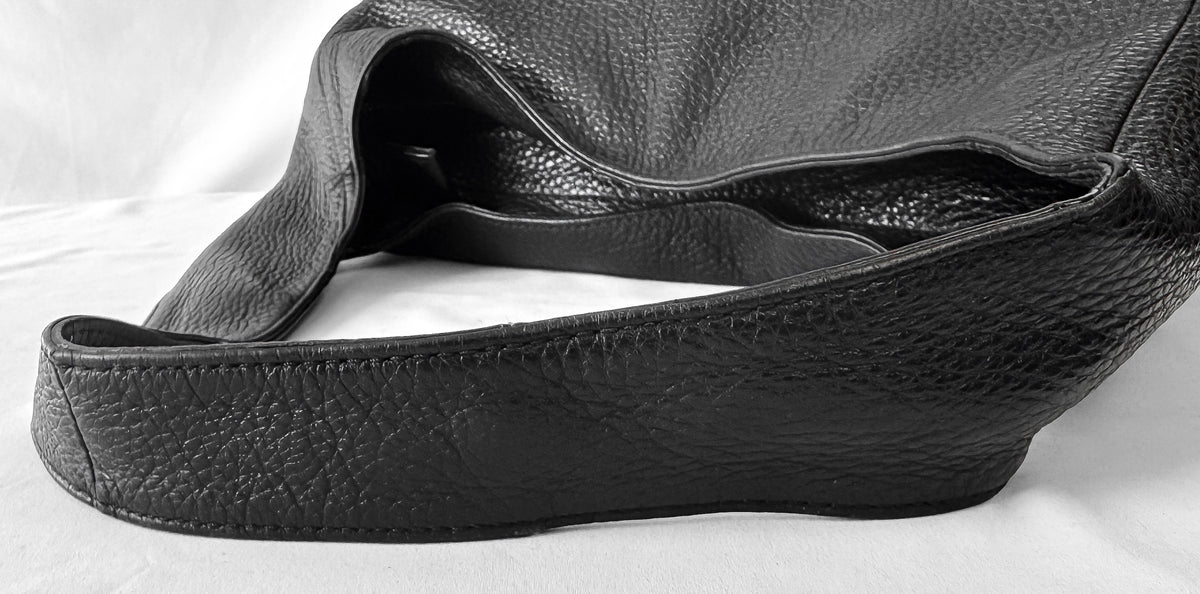 Michael Kors Black Pebbled Leather Slouchy Large Hobo Shoulder Bag