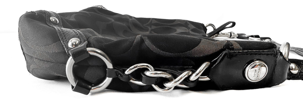 Y2K Coach Carly Signature Sateen Hobo Shoulder Bag, Style #15250
