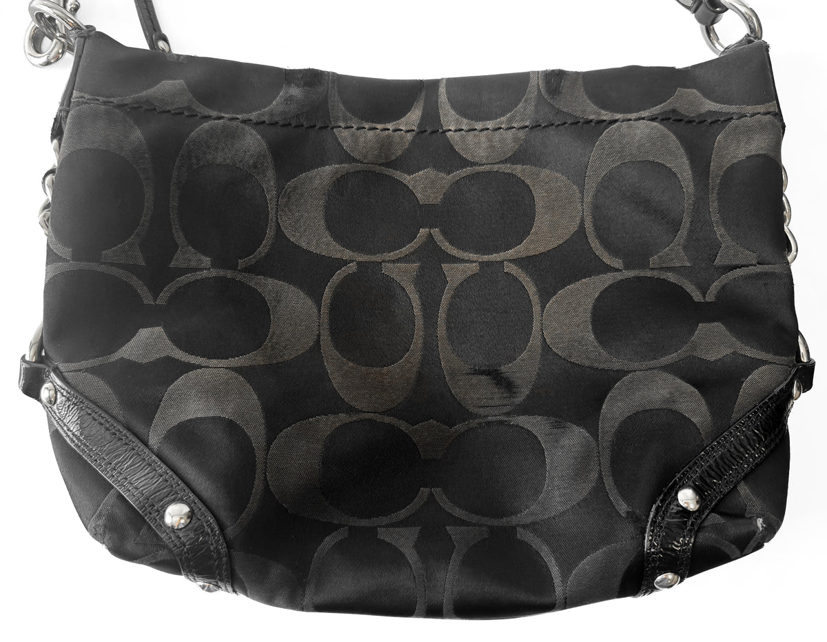 Y2K Coach Carly Signature Sateen Hobo Shoulder Bag, Style #15250