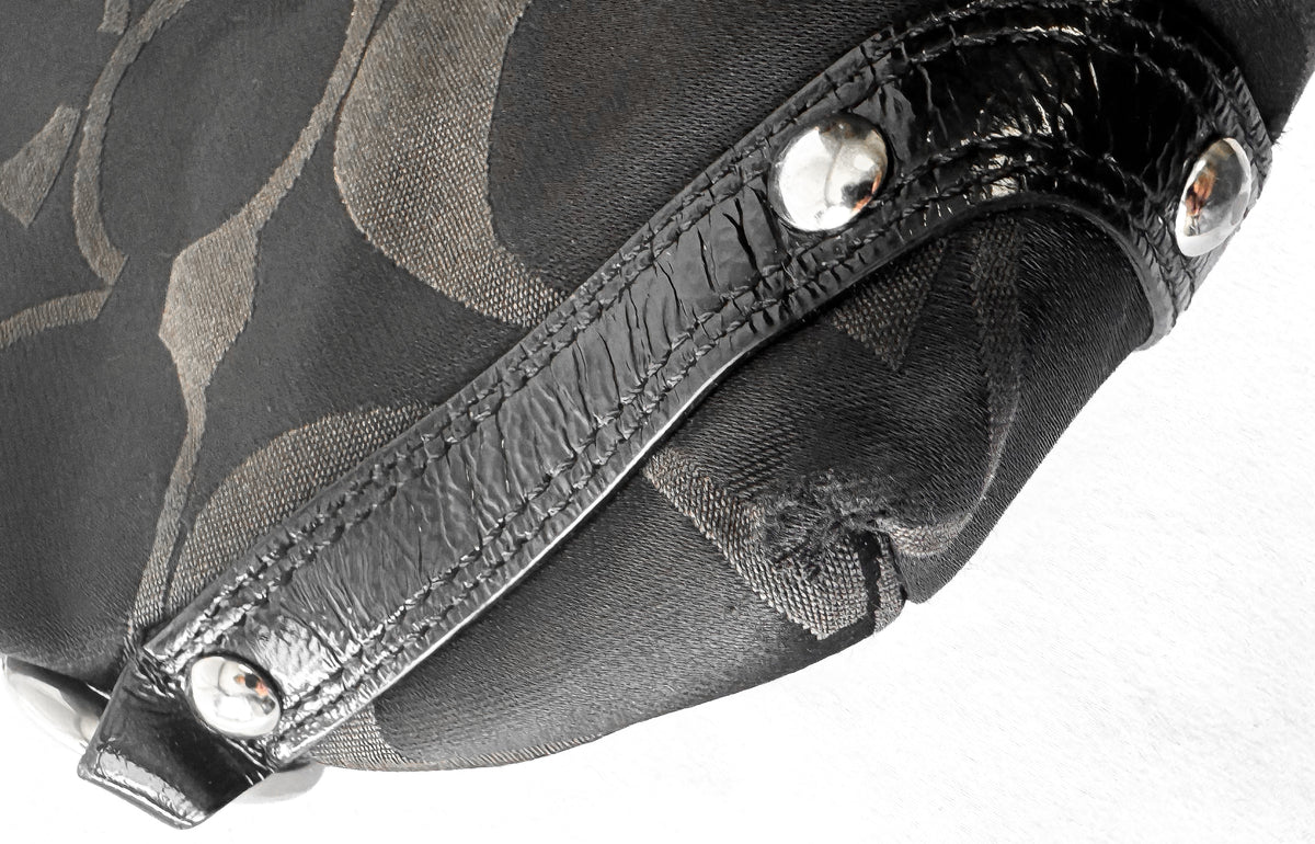 Y2K Coach Carly Signature Sateen Hobo Shoulder Bag, Style #15250