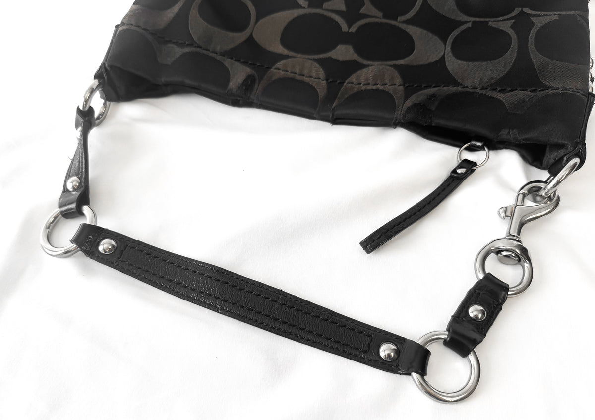 Y2K Coach Carly Signature Sateen Hobo Shoulder Bag, Style #15250
