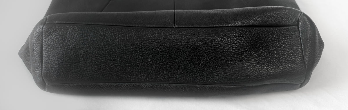 Coach Large Kelsey Black Pebbled Leather Satchel with Detachable Crossbody Strap, Style #36591