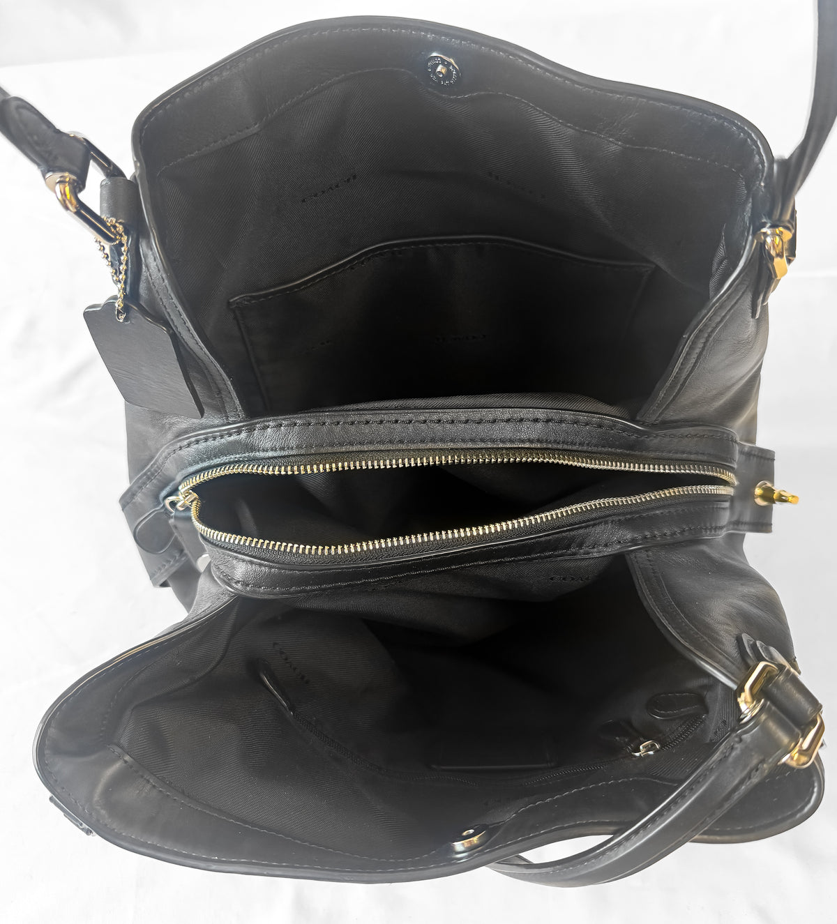 Coach Edie 31 Dark Grey/Black Signature Jacquard Canvas Shoulder Bag, Style #57933