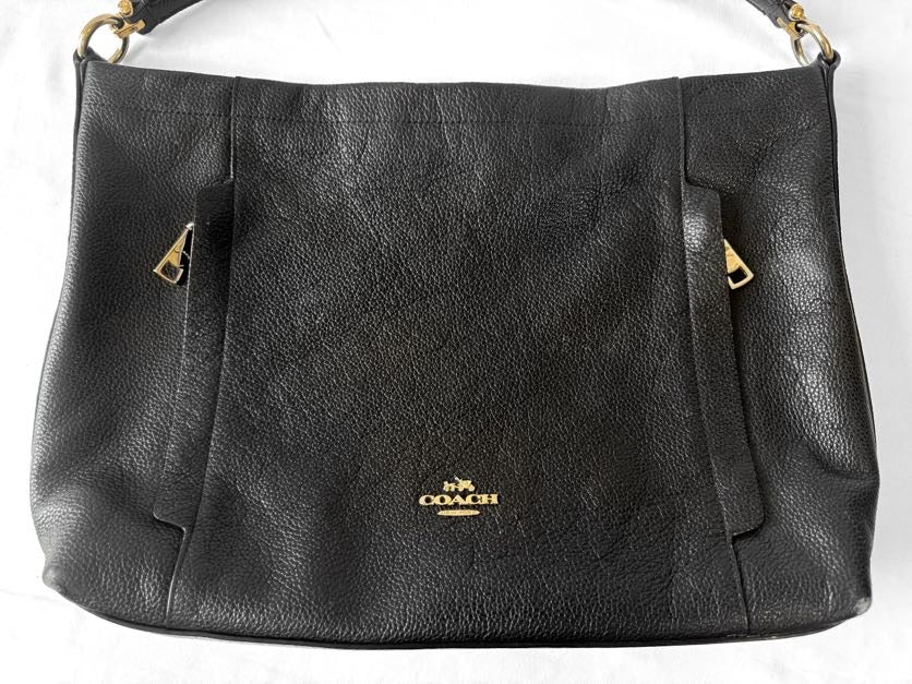 Coach Scout Black Leather Hobo Shoulder Bag, Style #34312