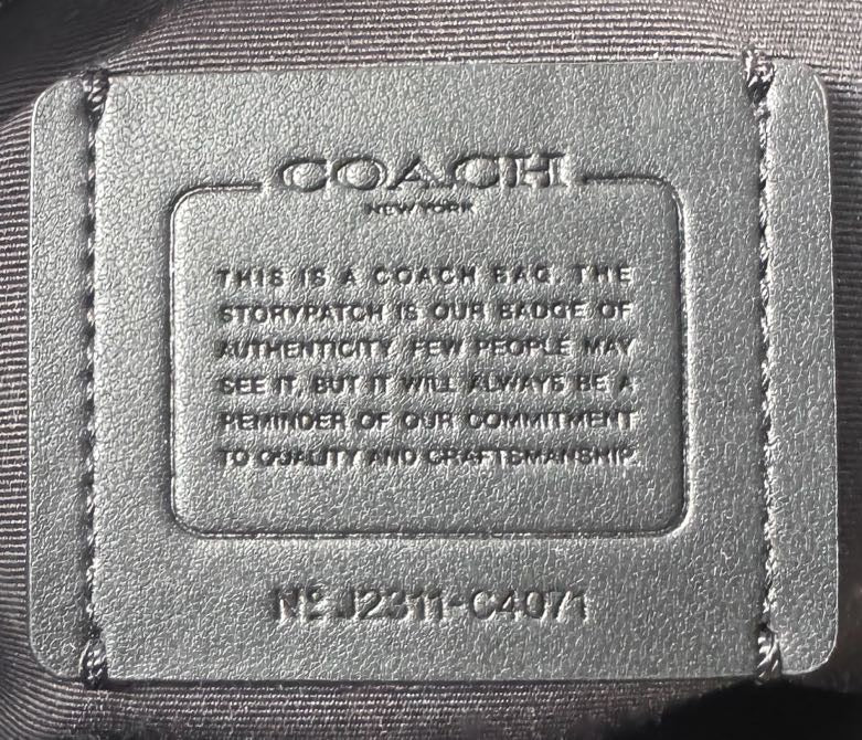 Coach Signature Canvas Chocolate Brown Baby Shoulder Tote Bag, Style #C4071