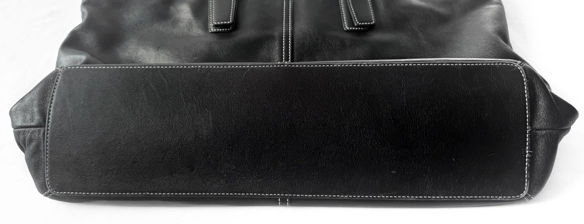 Y2K Coach Black Leather Hampton Large Shoulder Tote, Style #5246