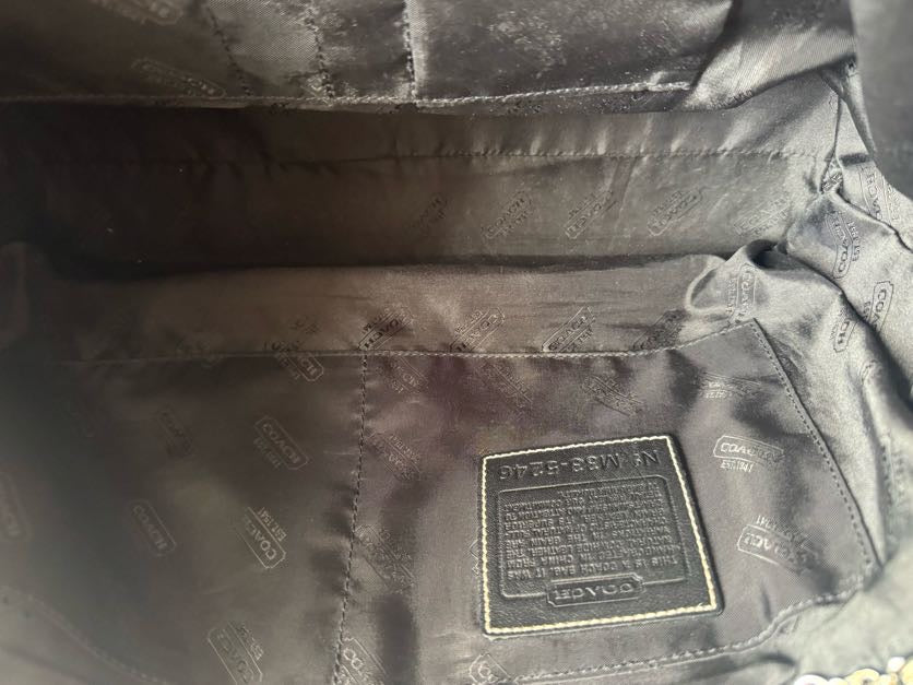 Y2K Coach Black Leather Hampton Large Shoulder Tote, Style #5246