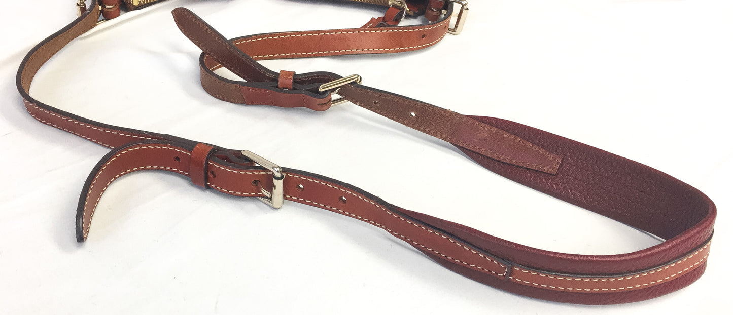 Dooney and Bourke Red Small Presley Pebbled Leather Crossbody Bag