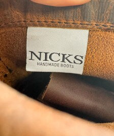 Nick's Robert Brown Handmade Leather Lace Up Boots, Men's Sz. 9.5EE
