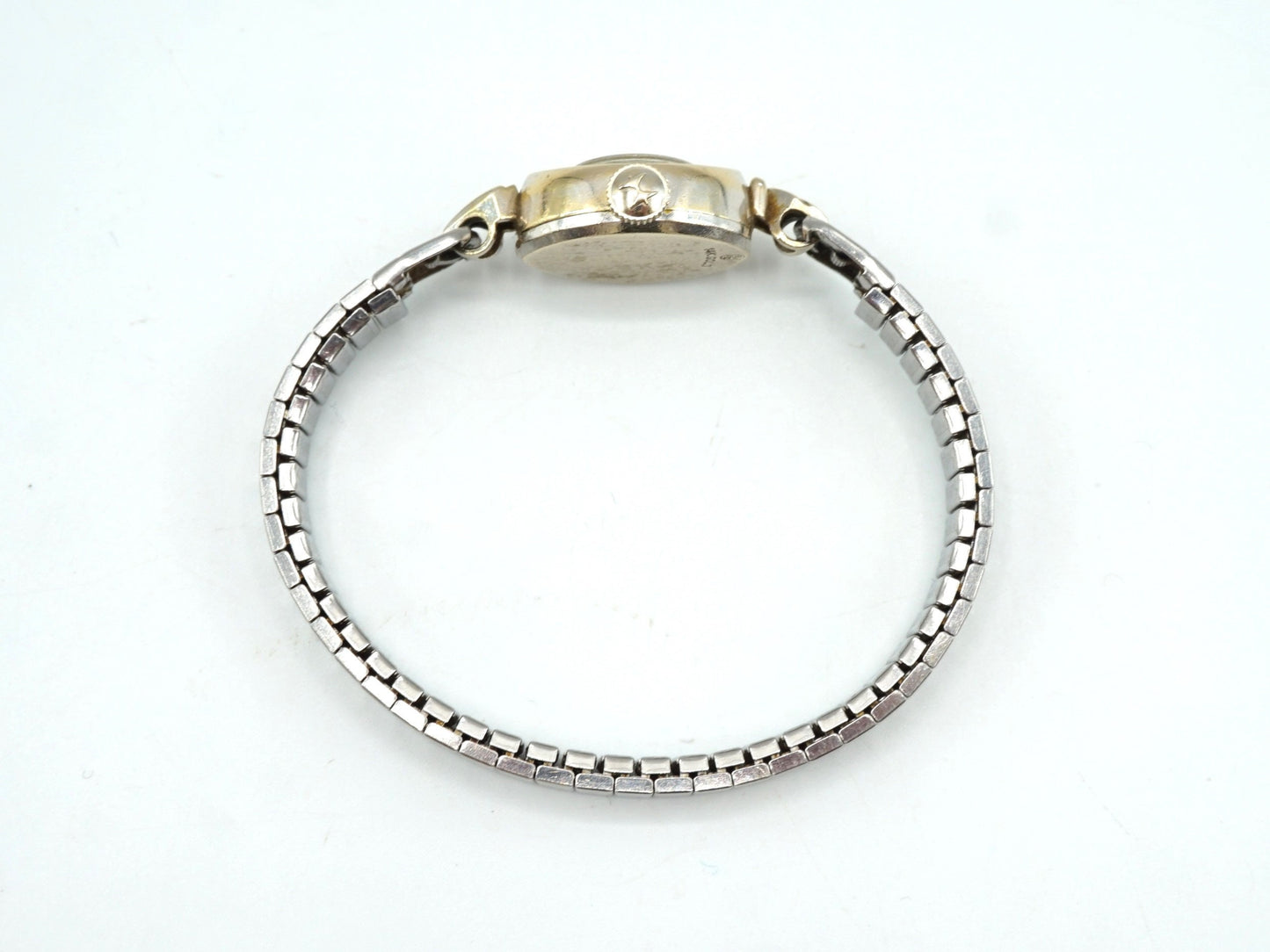 Vintage 14K White Gold CROTON Ladies Cocktail Watch, Speidel Expandable Band, Collector Watches, Not Working