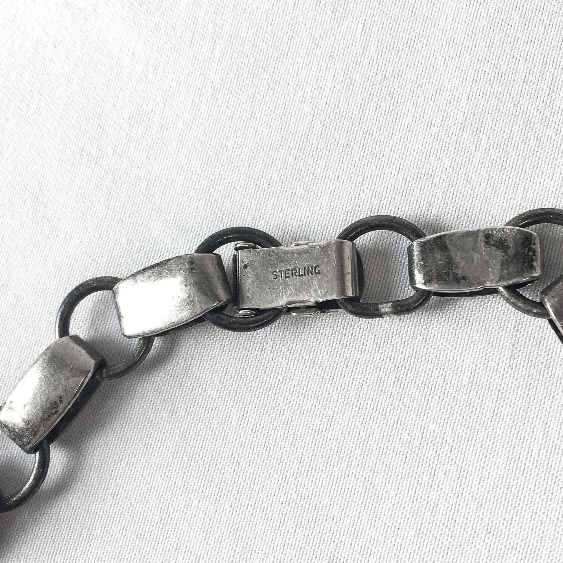 Vintage Frank Patania Sr. Sterling Silver with Turquoise and Coral Bracelet Circa 1961, Custom Made, Possibly one of a Kind, 8.5"
