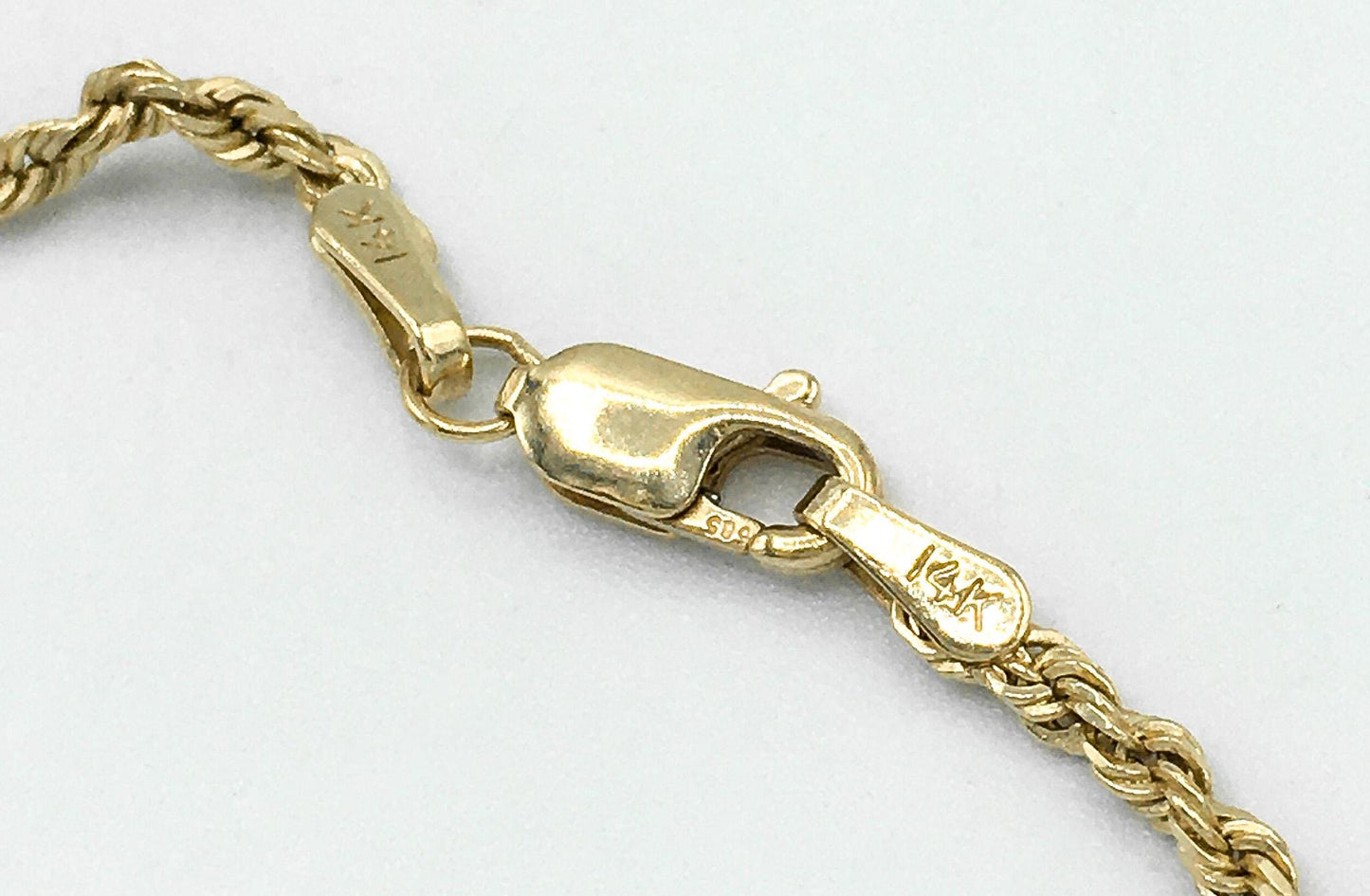 14K Gold Rope Chain 24" with Bucherer Slide Watch Pendant, Rare Find