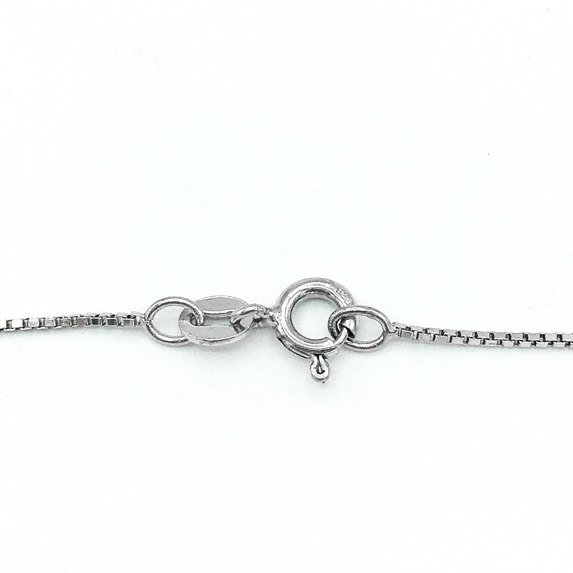 925 Genuine Diamond Heart Pendant with 925 Box Chain 18" Necklace
