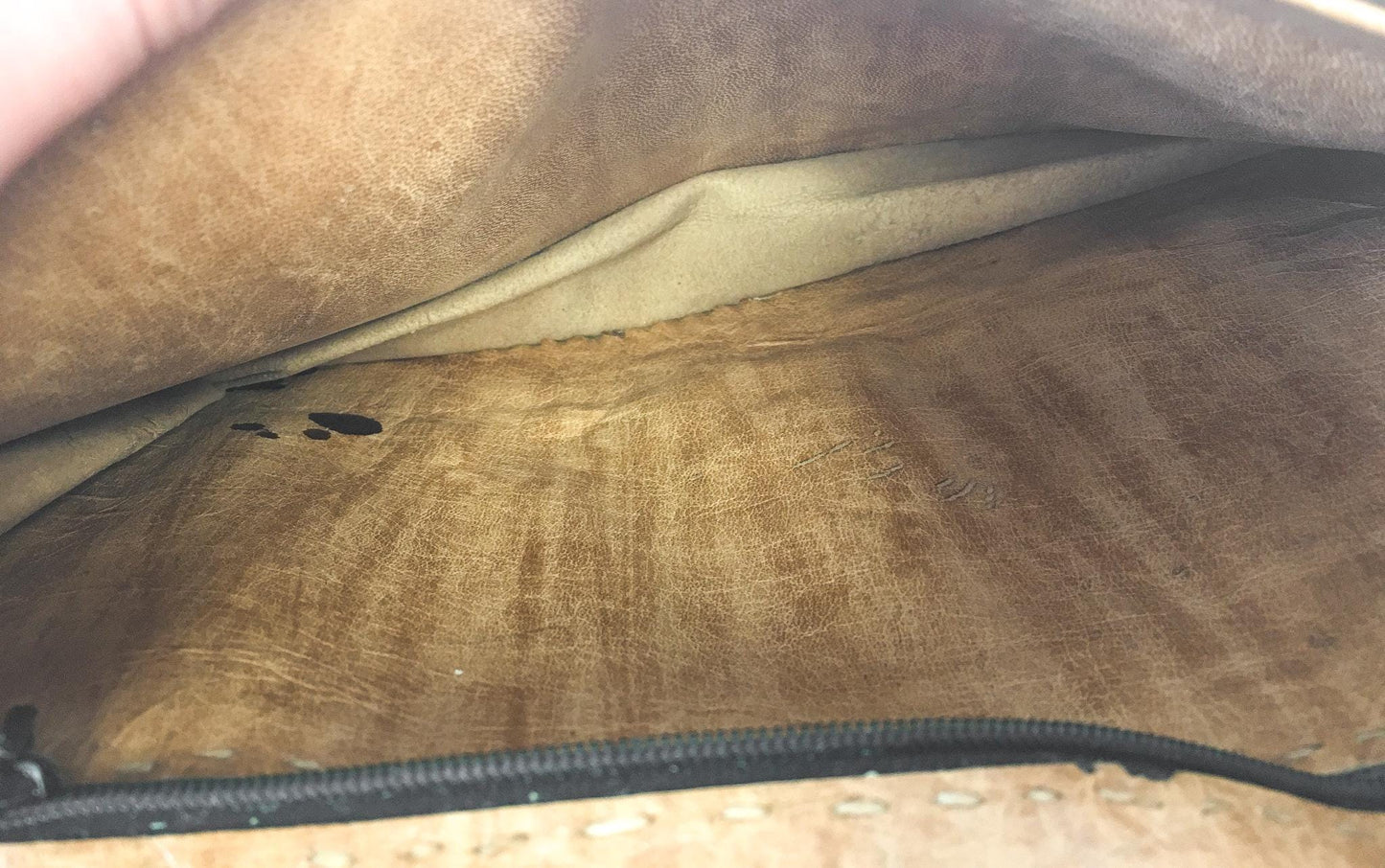 Vintage Handcrafted Tooled and Woven Leather Crossbody Bag, Vintage Western Boho Handbag