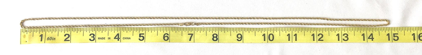14K Michael Anthony Yellow Gold Rope Chain Necklace, 30", 3mm, 14 Grams, Elegant Classy Everyday Layering Chain Necklace