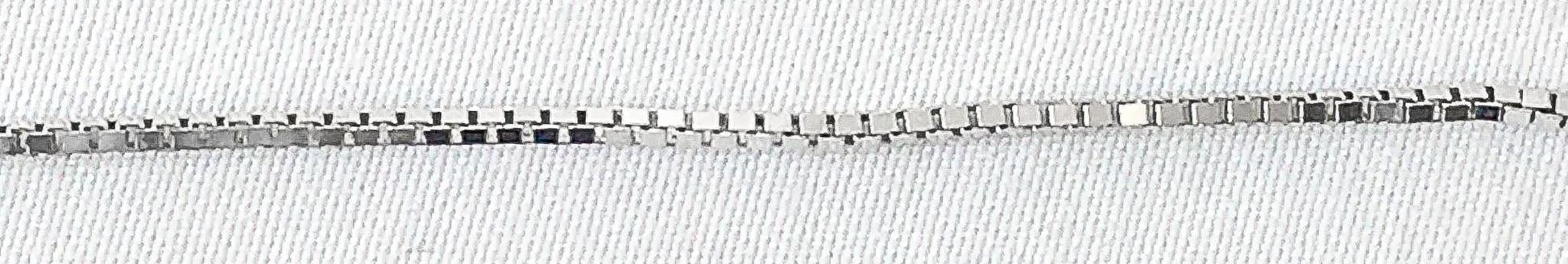 10K Italy White Gold Box Chain Necklace, Roughly 22", Roughly 1mm, Everyday Simple Dainty Unisex Layering Chain Necklace