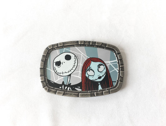 Y2K Nightmare Before Christmas Jack Skellington Sally Belt Buckle, Halloween Gothic Emo Style Accessories