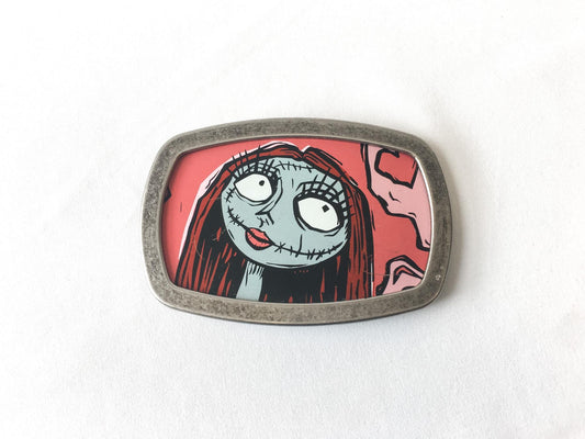 Y2K Nightmare Before Christmas Sally Pink Belt Buckle, Gothic Emo Halloween Style Belt Buckle