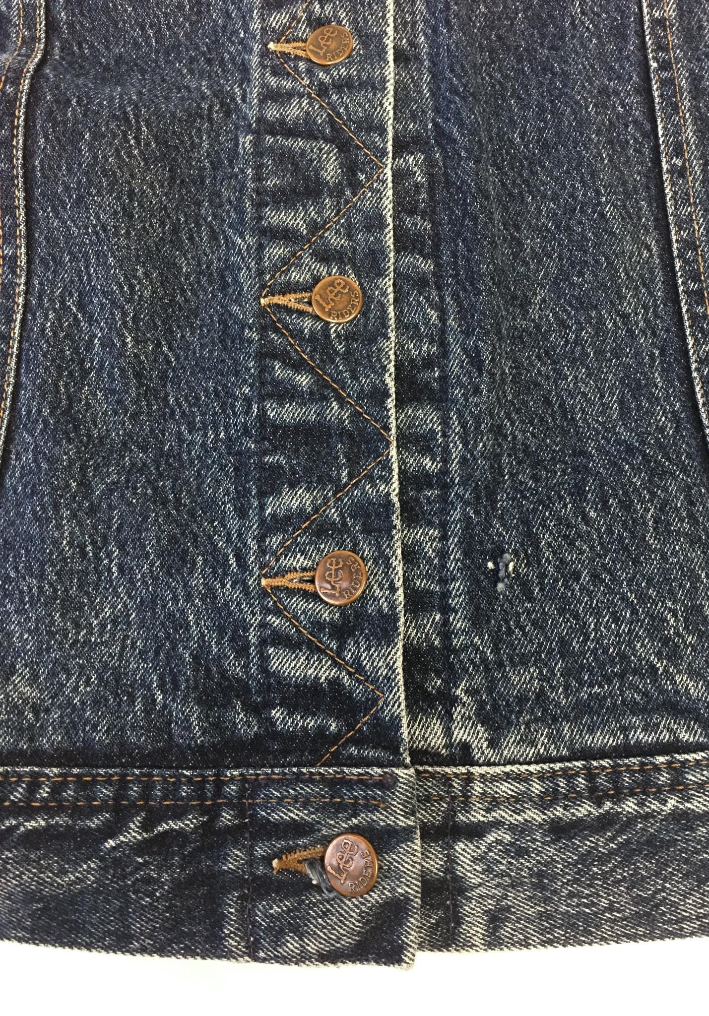 90s Lee Dark Acid Washed Denim Jean Jacket, Men's Sz. Small, Vintage Unisex Denim Jacket