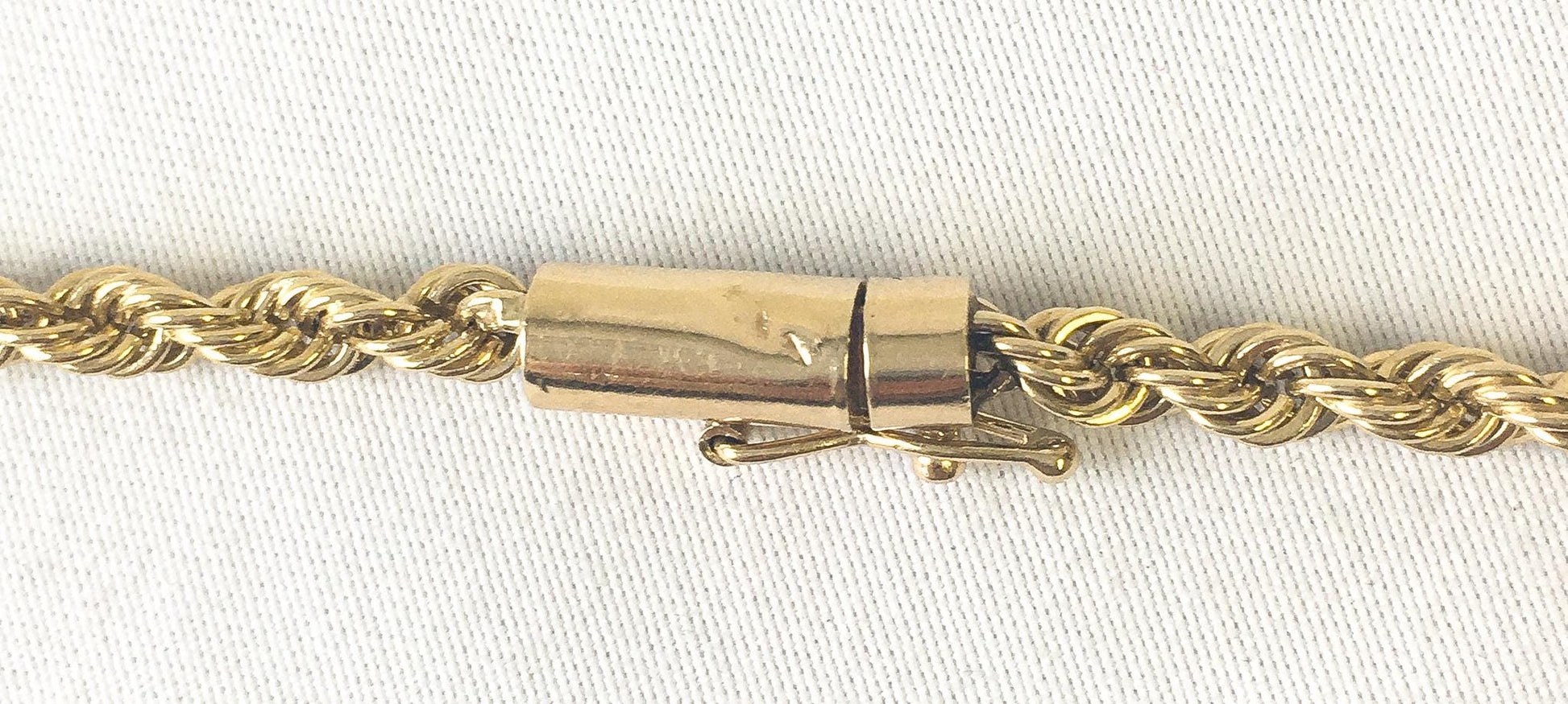 Vintage 14K Yellow Gold Rope Chain Necklace, 18.5", Roughly 3mm, Elegant Simple Layering Chain