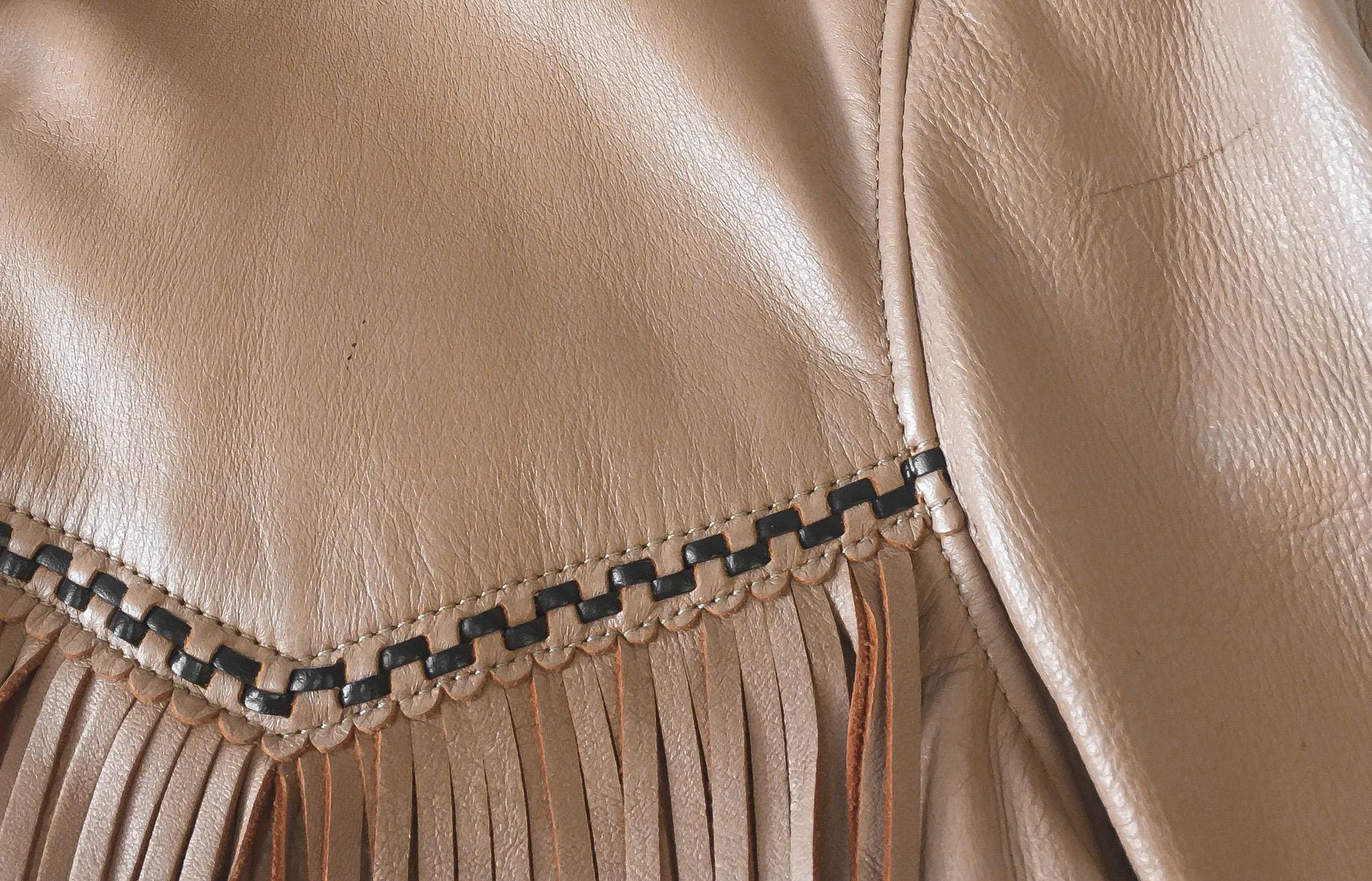 Vintage 50s Salmon Pink Leather Fringe Zip Up Jacket, Women's Sz. S/M, Unique Western Style Jacket