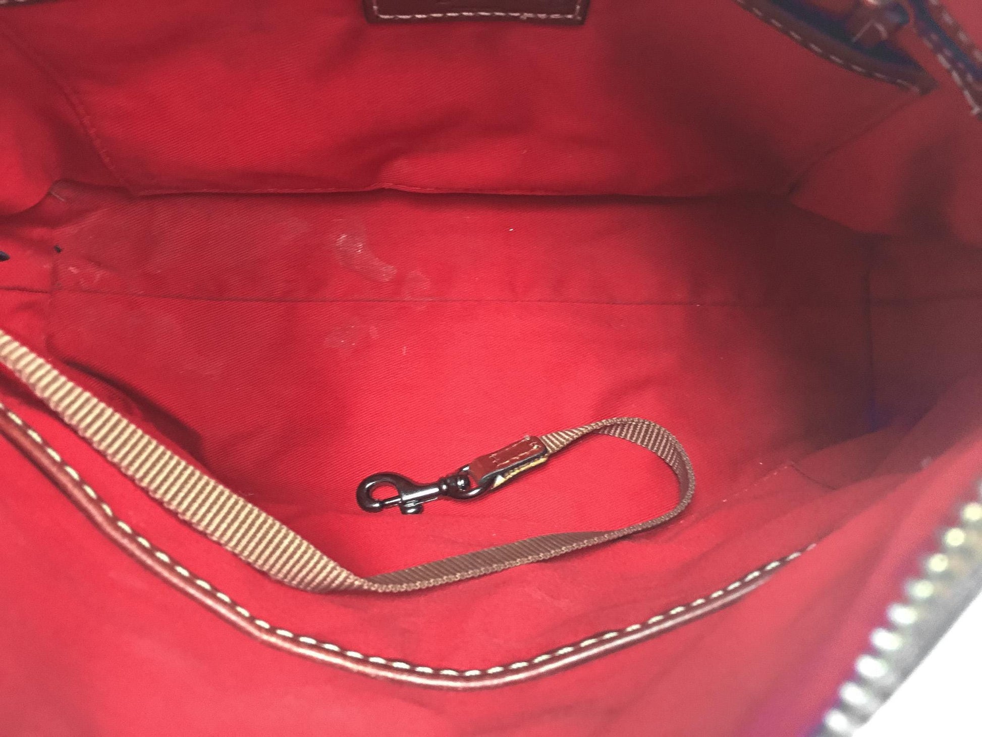 Dooney and Bourke Red Small Presley Pebbled Leather Crossbody Bag