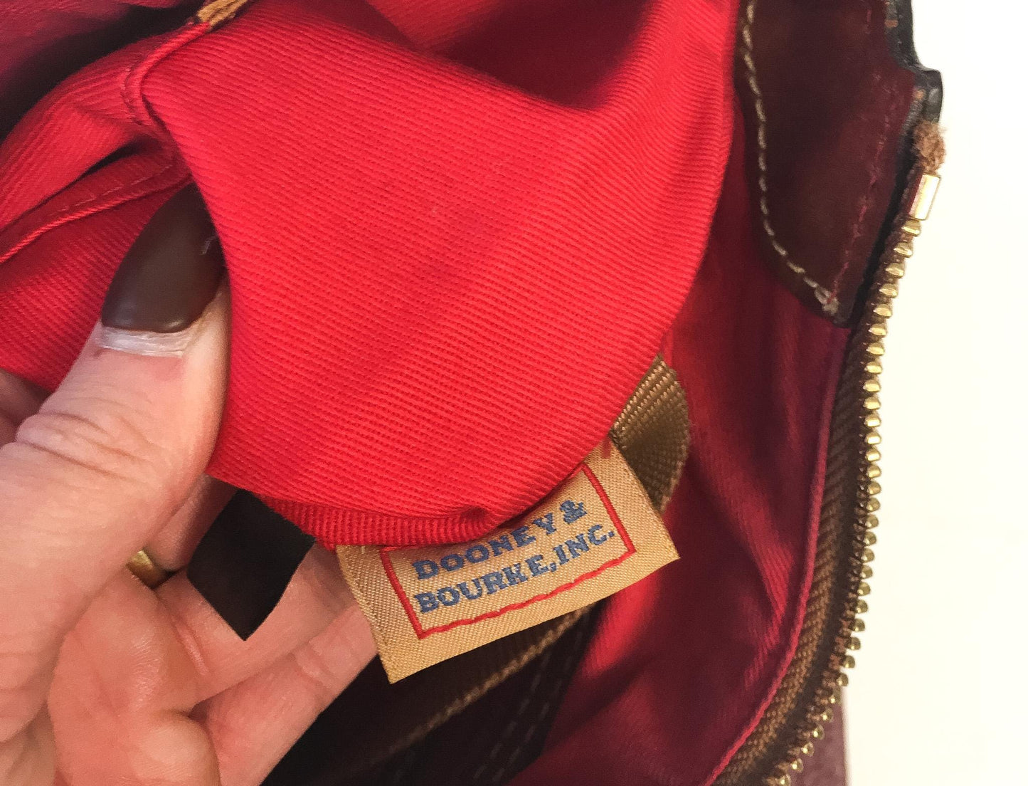 Dooney and Bourke Red Small Presley Pebbled Leather Crossbody Bag