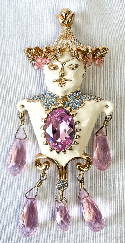 Vintage Hutton Wilkinson Asian Princess Brooch Pin/Pendant