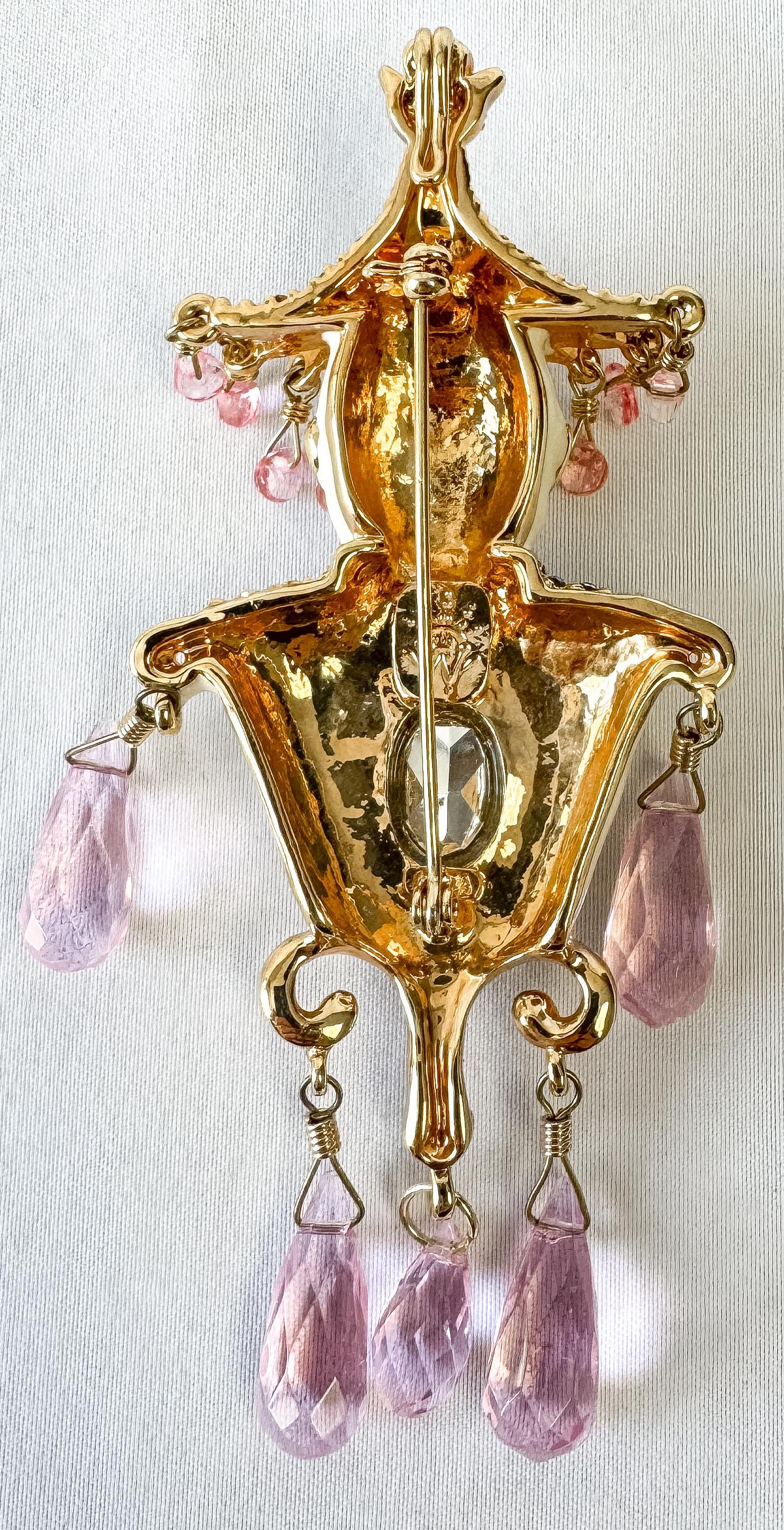 Vintage Hutton Wilkinson Asian Princess Brooch Pin/Pendant