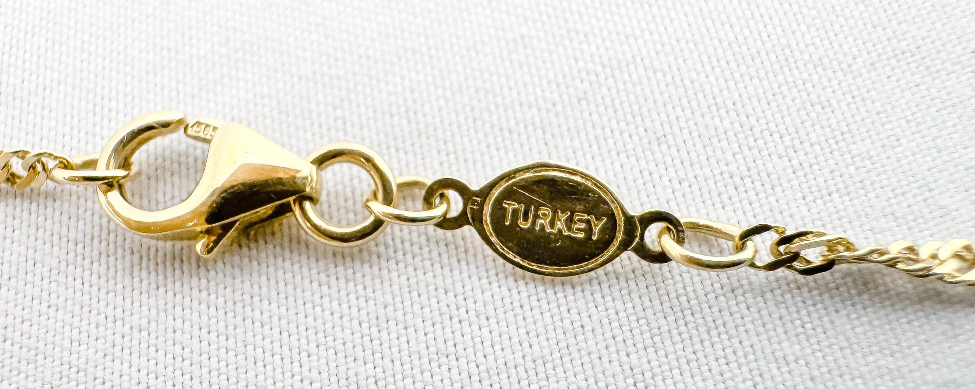 Vintage 14K 585 Turkey Yellow Gold Twisted Snake Chain Necklace, 24", 1-2mm, Simple Dainty Elegant Layering Chain