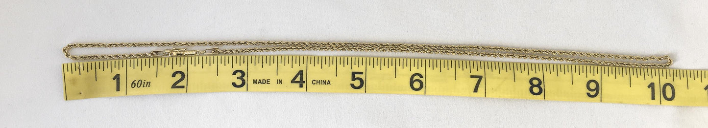 Vintage 14K Yellow Gold Chain, Roughly 20", Roughly 2mm, Simple Everyday Minimalist Unisex Chain Necklace